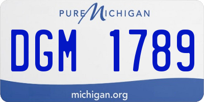 MI license plate DGM1789