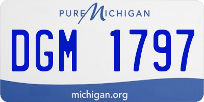 MI license plate DGM1797