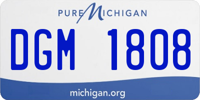 MI license plate DGM1808