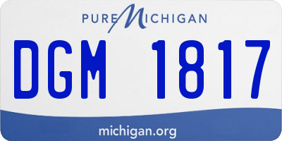 MI license plate DGM1817