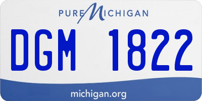 MI license plate DGM1822