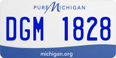 MI license plate DGM1828