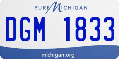 MI license plate DGM1833
