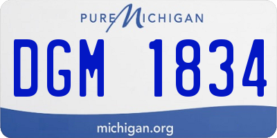 MI license plate DGM1834
