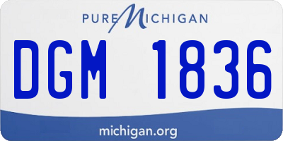 MI license plate DGM1836