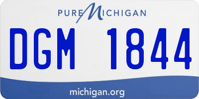 MI license plate DGM1844