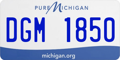MI license plate DGM1850
