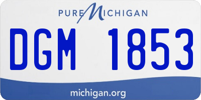 MI license plate DGM1853