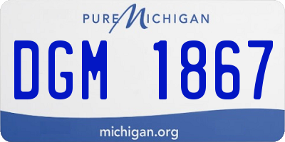 MI license plate DGM1867