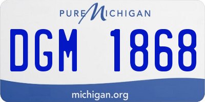 MI license plate DGM1868