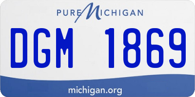 MI license plate DGM1869