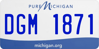 MI license plate DGM1871