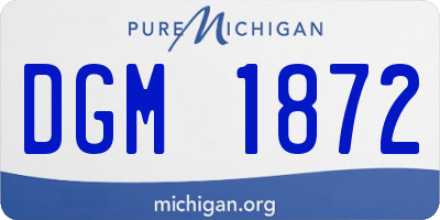 MI license plate DGM1872