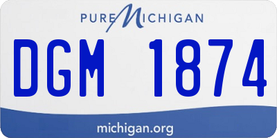 MI license plate DGM1874