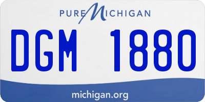 MI license plate DGM1880