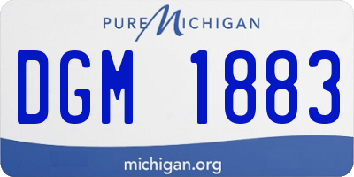 MI license plate DGM1883