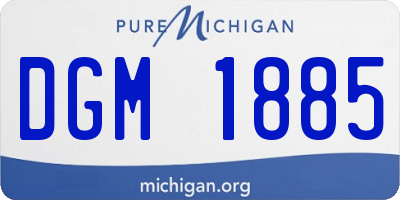 MI license plate DGM1885