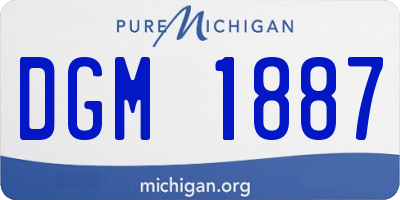 MI license plate DGM1887