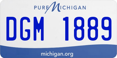 MI license plate DGM1889