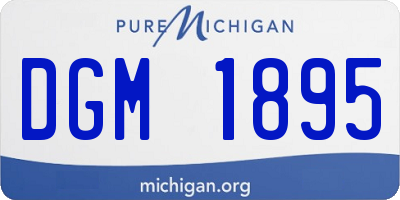 MI license plate DGM1895