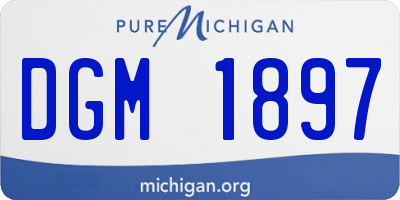 MI license plate DGM1897