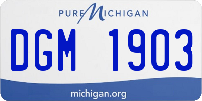 MI license plate DGM1903