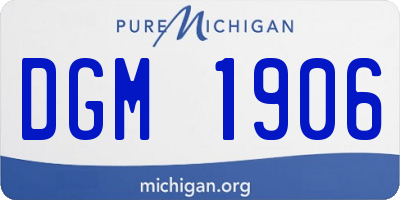 MI license plate DGM1906