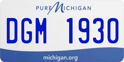 MI license plate DGM1930