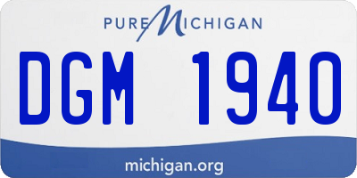 MI license plate DGM1940