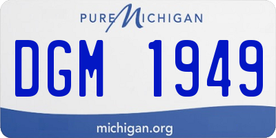 MI license plate DGM1949