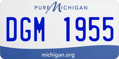 MI license plate DGM1955