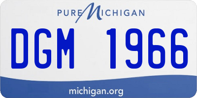 MI license plate DGM1966