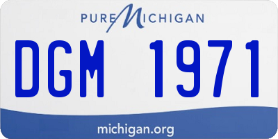 MI license plate DGM1971