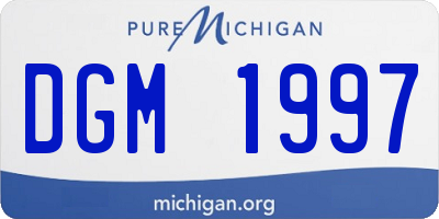 MI license plate DGM1997