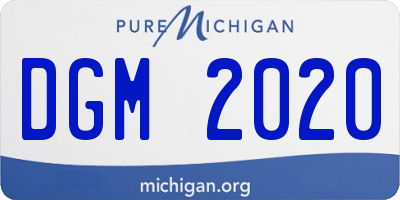 MI license plate DGM2020