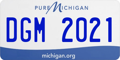 MI license plate DGM2021