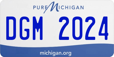 MI license plate DGM2024