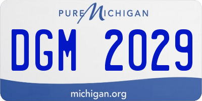 MI license plate DGM2029