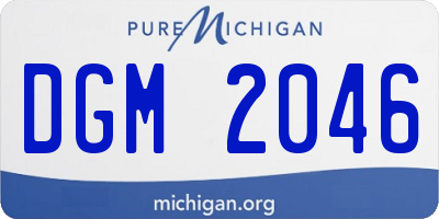MI license plate DGM2046