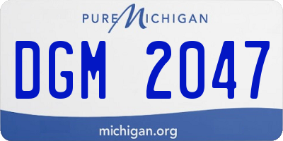 MI license plate DGM2047