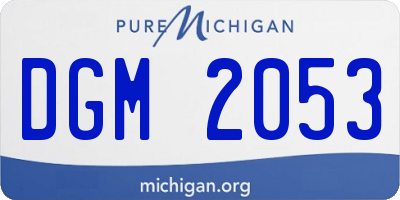 MI license plate DGM2053