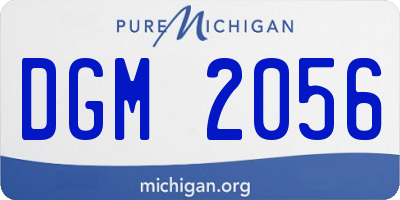 MI license plate DGM2056