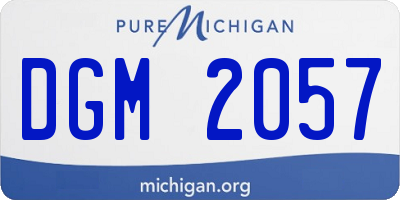 MI license plate DGM2057