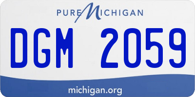 MI license plate DGM2059