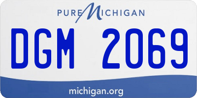 MI license plate DGM2069