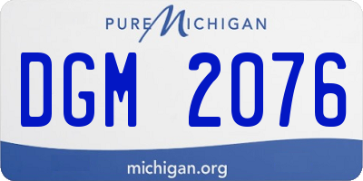 MI license plate DGM2076