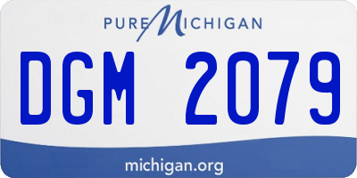 MI license plate DGM2079