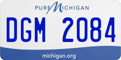 MI license plate DGM2084