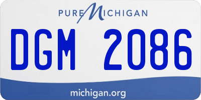 MI license plate DGM2086