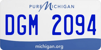 MI license plate DGM2094